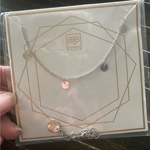 B.B.Lila Spaced Coin Drop Choker NEW